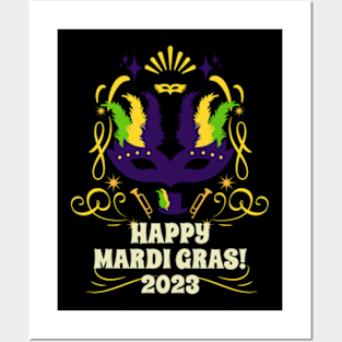 Happy Mardi Gras 2023 Posters and Art